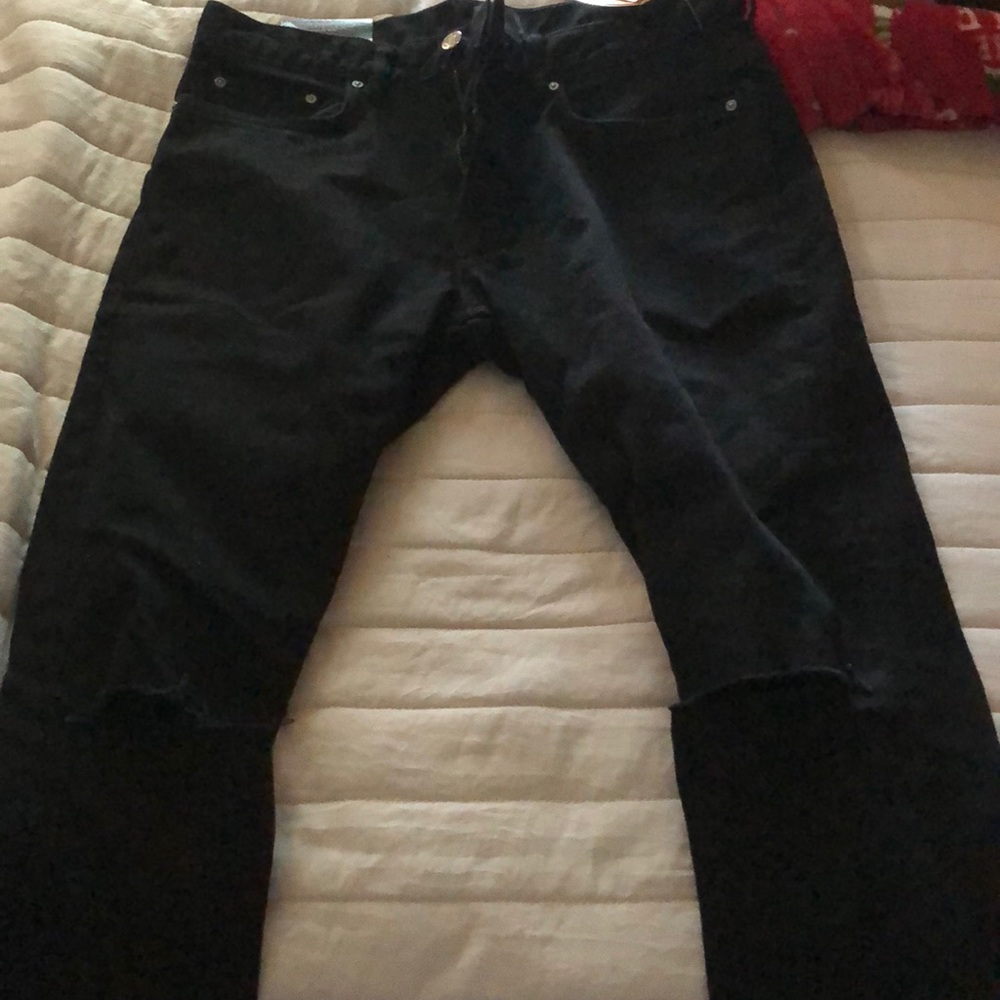 Black denim jeans